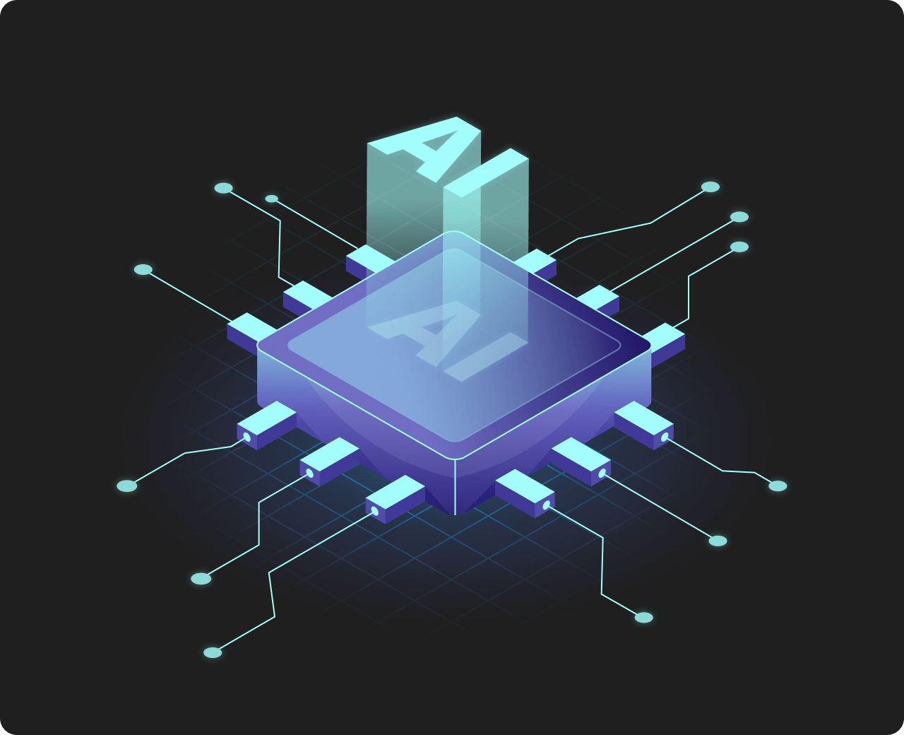 AI chip graphic