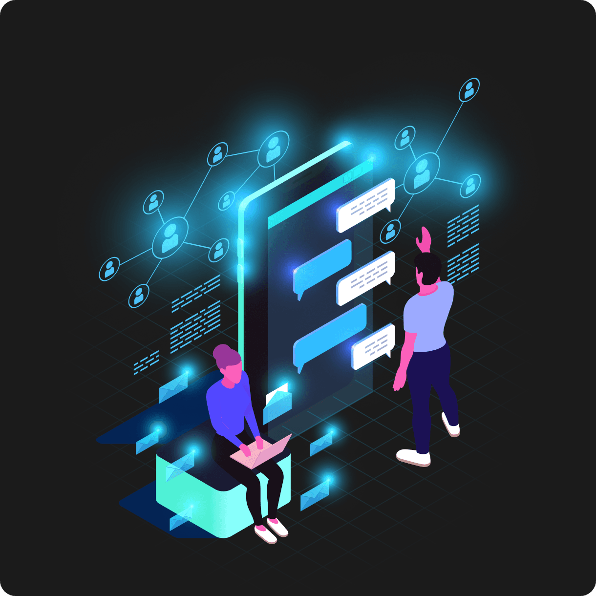 AI live chat illustration