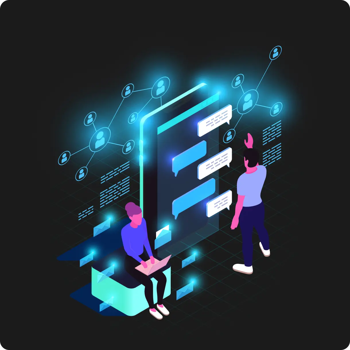 AI live chat illustration